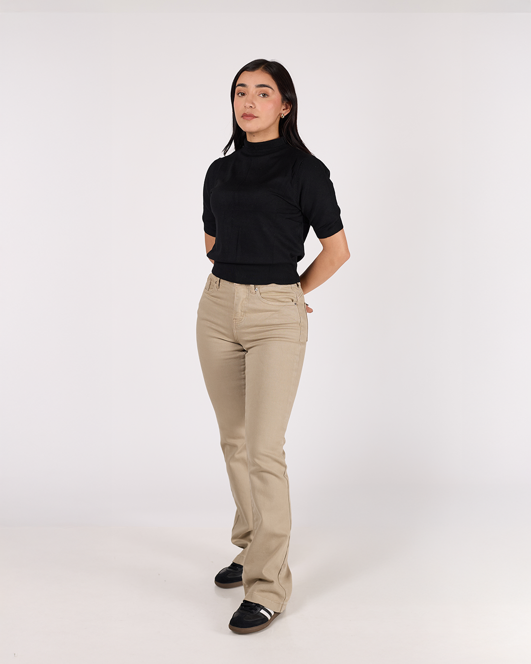 BLUSA DE CUELLO MANGA 3/4