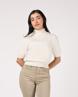 BLUSA DE CUELLO MANGA 3/4