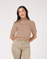 BLUSA DE CUELLO MANGA 3/4