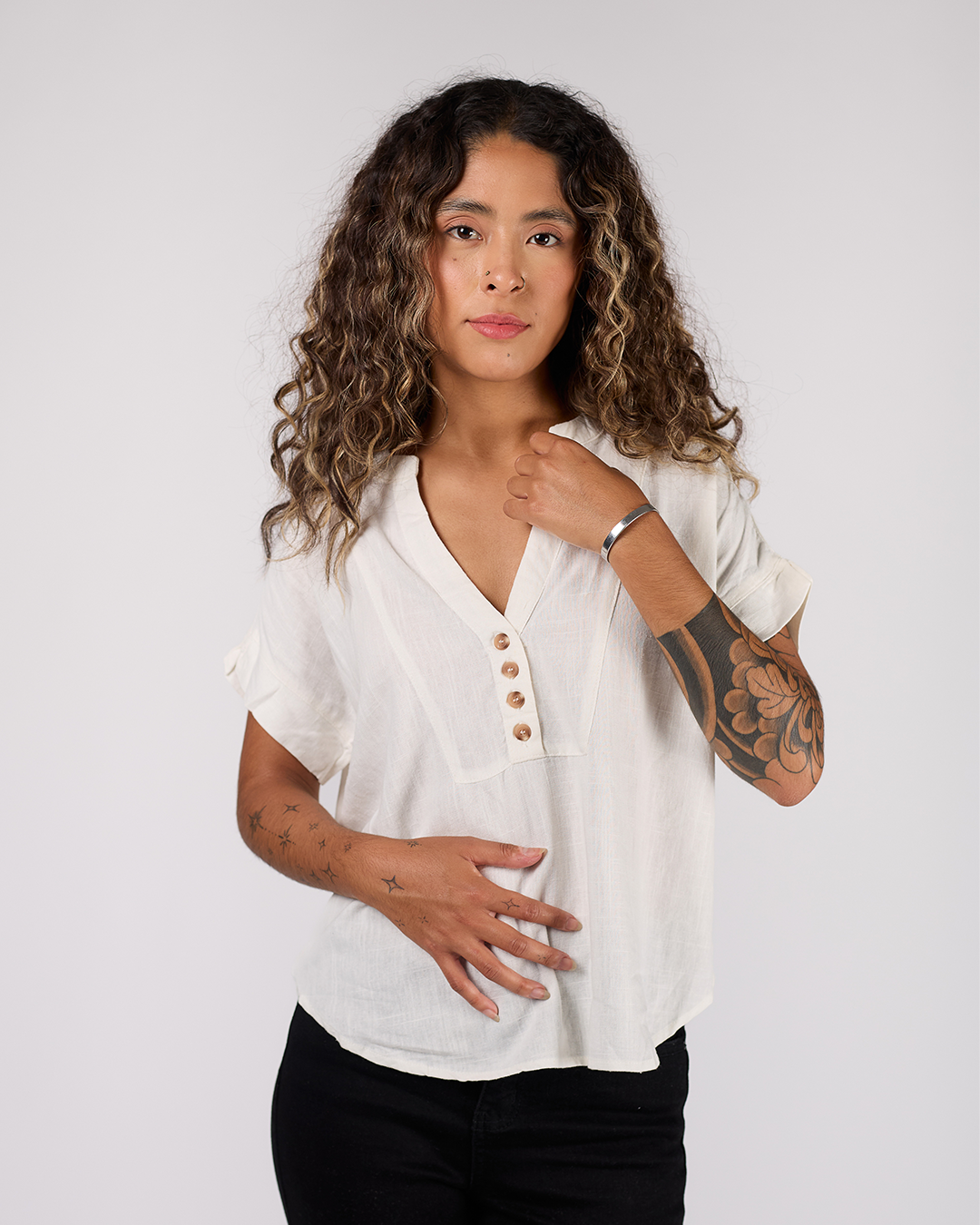 BLUSA DE LINO