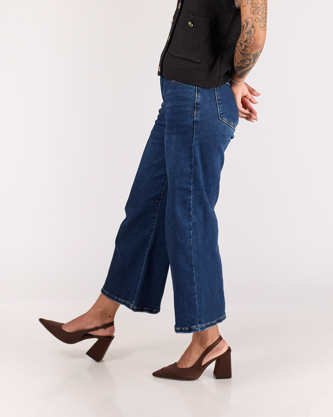 JEANS WIDE LEG ANKLE