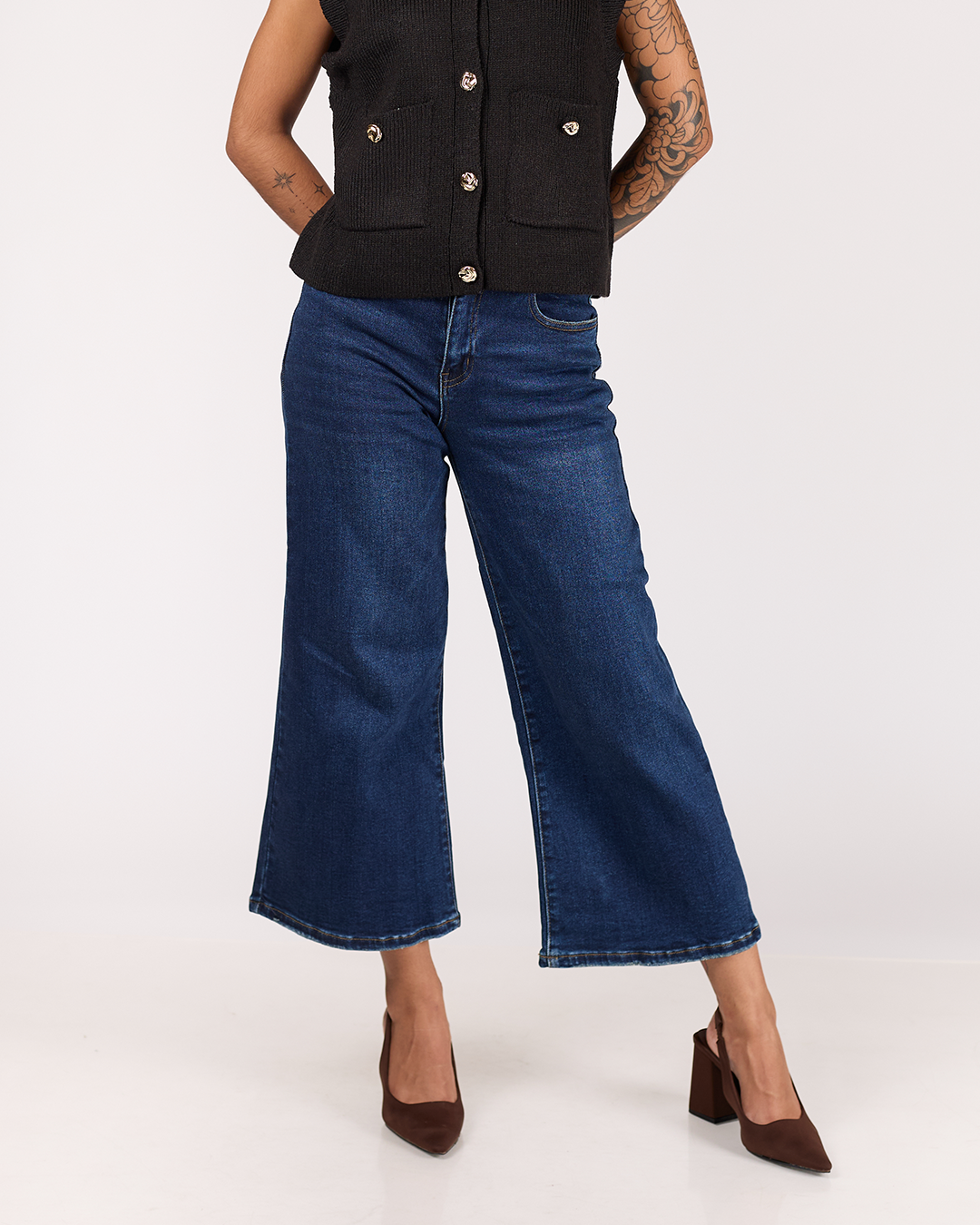 JEANS WIDE LEG ANKLE