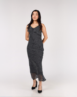 VESTIDO LARGO DE TIRANTES POLKA DOTS