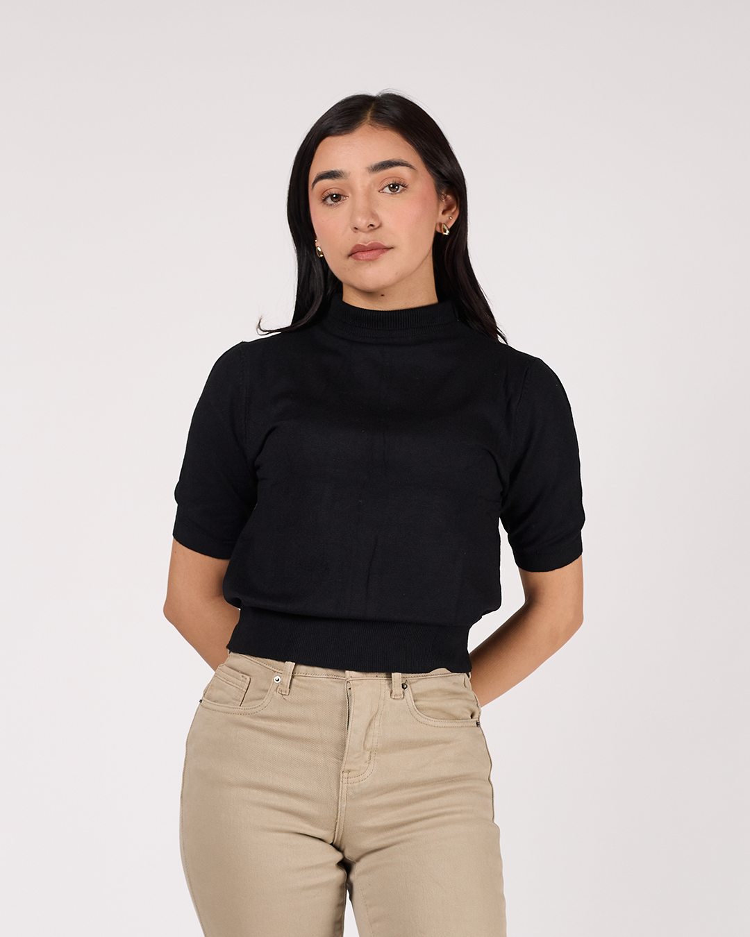 BLUSA DE CUELLO MANGA 3/4