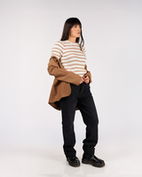 BLAZER OVERSIZE HOMBRERAS CAFÉ