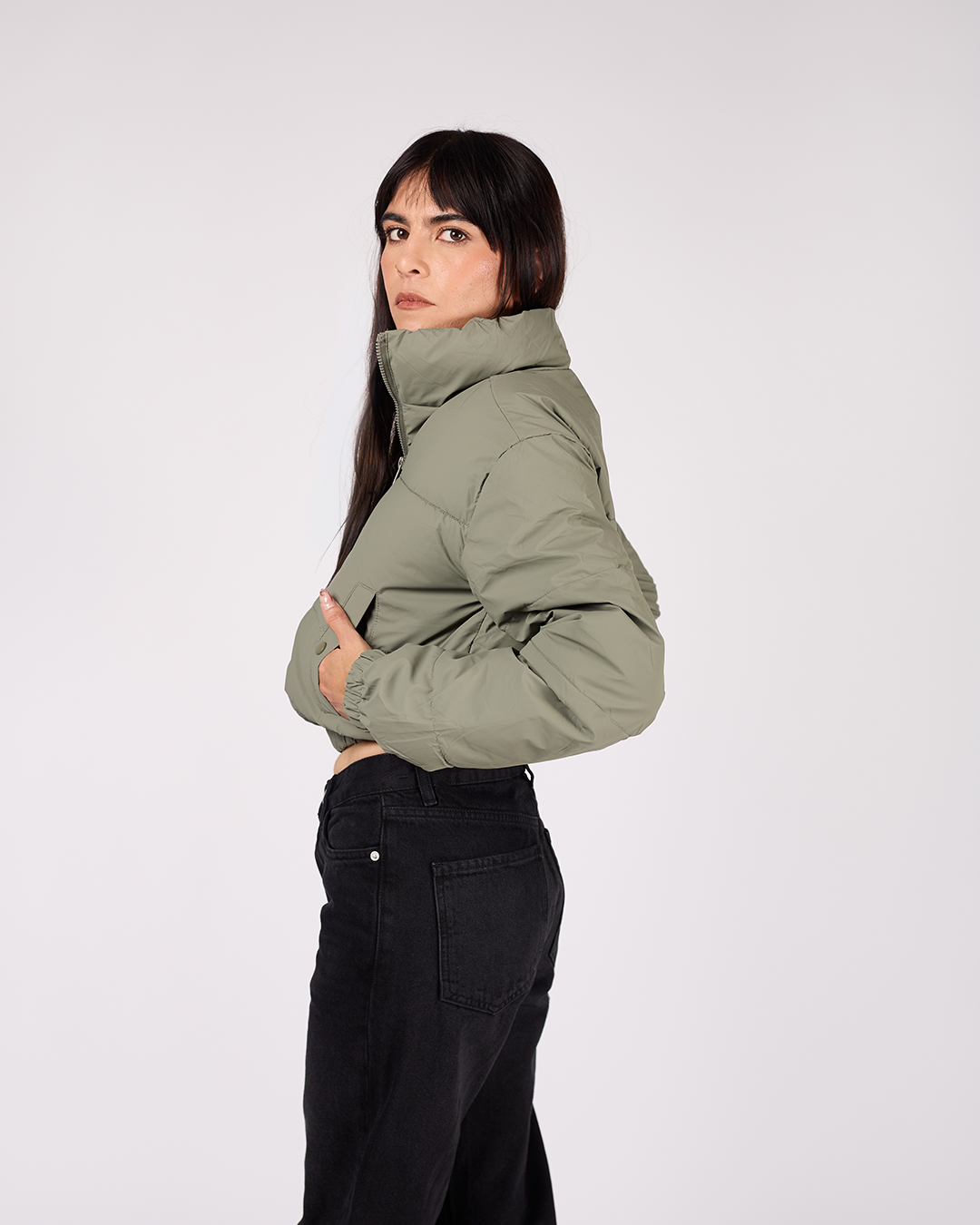 CHAMARRA BOMBER CROP