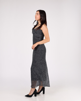 VESTIDO LARGO DE TIRANTES POLKA DOTS